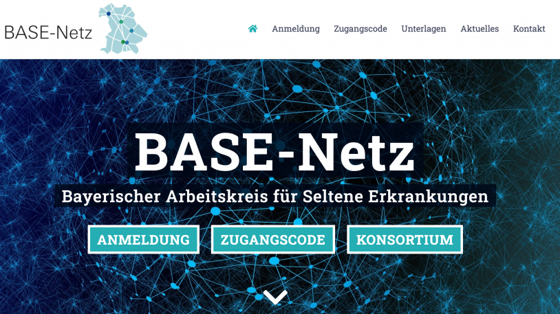 BASE-Netz ist der Zusammeschluss der Zentren für Seltene Erkrankungen der Bayerischen Universitätsklinika: https://www.base-netz.de/ 