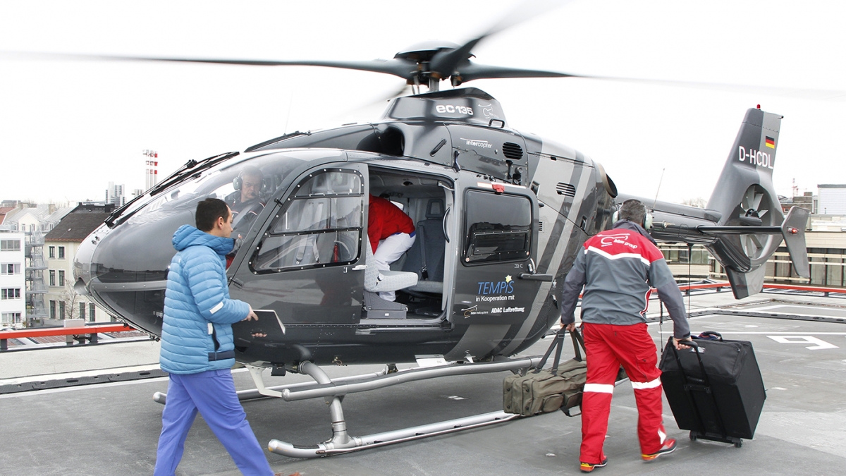 Hubschrauber bringt Schlaganfall-Spezialisten zum Notfall