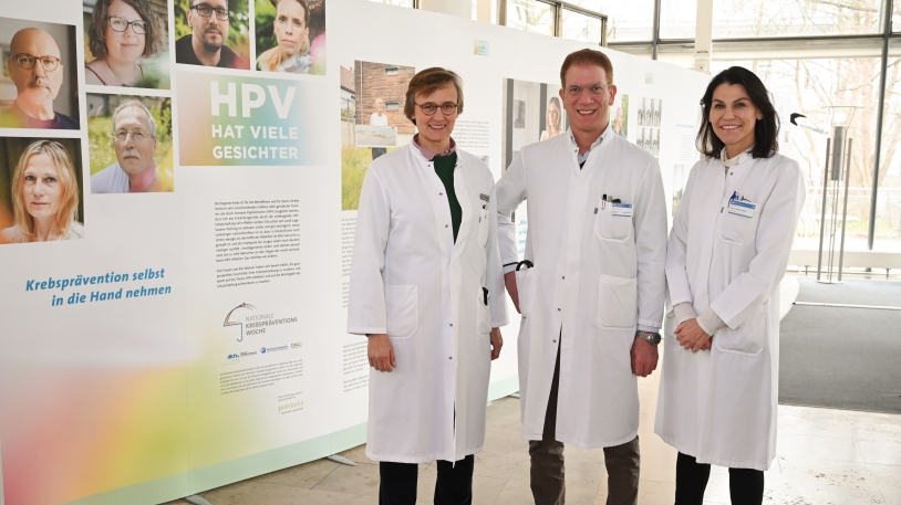 von links nach rechts: Prof. Wollenberg, Prof. Bassermann und Prof. Kiechle