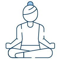 Icon mit entspannter Person